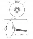 BPCK-076 Brown Ceramic Cabinet Knob-Outline