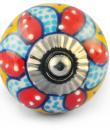 Multicolour Colour Flower Ceramic Knob