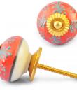 Turquoise design on Red and White knob1