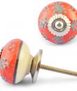 Turquoise design on Red and White knob1
