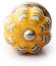 White Pattren Design On Yellow Base Knob