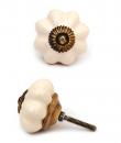 KPS-4572 - Cream Scalloped Ceramic Cabinet Knob
