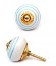 KPS-4590 - White knob and Turquoise Round line