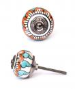 KPS-4591 - Turquoise and Brown design knob