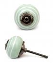 KPS-4598 Green and White Colored knob-Antique Silver