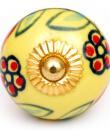 KPS-4620 - Red flower's and Lime green knob