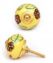 KPS-4620 - Red flower's and Lime green knob