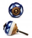 KPS-4634 Blue Cabinet Knob-Antique Brass