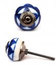 KPS-4634 Blue Cabinet Knob-Antique Silver