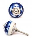 KPS-4634 Blue Cabinet Knob-Silver