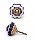 KPS-4653 - Blue and White Design on a Ceramic Cabinet Knob