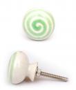 KPS-4671 - Lime green spiral with White base knob