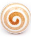 KPS-4672 - Lime Brown spiral with White base knob