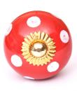 KPS-4693 - White polka-dots with Red base knob