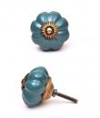 KPS-9002 - Dark Turquoise Flower-Shaped Cabinet Knob