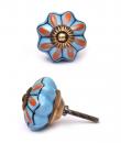 KPS-9012 - Red with Turquoise Base Ceramic knob