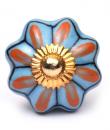 KPS-9012 - Red with Turquoise Base Ceramic knob