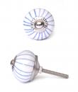 KPS-9021 - Blue lining and White Base Ceramic knob
