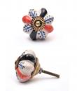KPS-9030 - Red and Black with white base Ceramic knob