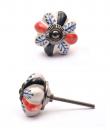 KPS-9030 - Red and Black with white base Ceramic knob