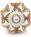 KPS-9035-White Base Brown and Orange design