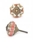 KPS-9035-White Base Brown and Orange design