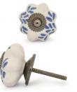 KPS-9039-Blue design with White base Ceramic knob