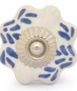 KPS-9039-Blue design with White base Ceramic knob