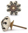 KPS-9040-Black design with white base Ceramic knob