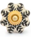 KPS-9040-Black design with white base Ceramic knob