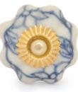 KPS-9043-Blue design with White Ceramic knob
