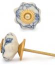 KPS-9043-Blue design with White Ceramic knob