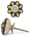 KPS-9047-Black and Yellow Colored Ceramic knob