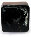 Black Resin and Wooden Knob