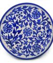 Blue Desing on White Base Plate
