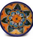 Yellow,Green and Turquoise Color design Plate 5"