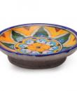 Yellow,Green and Turquoise Color design Plate 5"