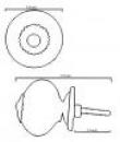 BPCK-162 Black design Ceramic knob-Outline