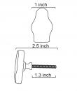 NKPS-001  Woman Shape knob-Outline